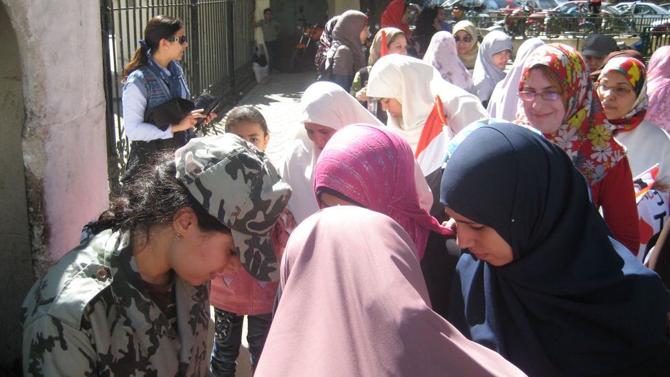 Female soldier, Cairo, February 22.jpg