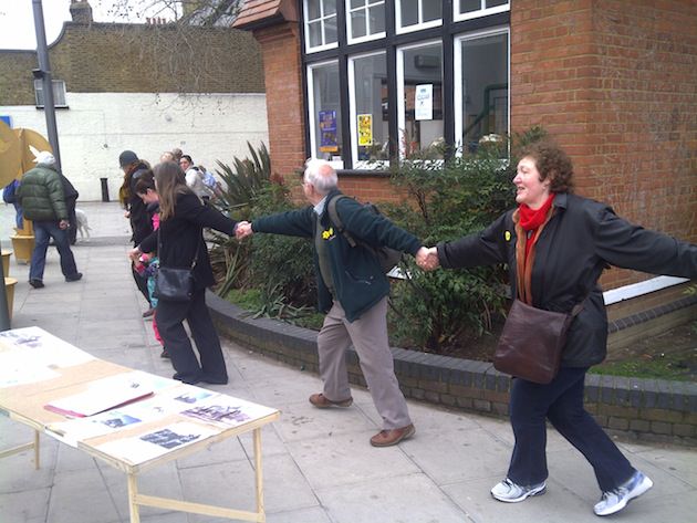 Human chain around Willesden Library.jpg