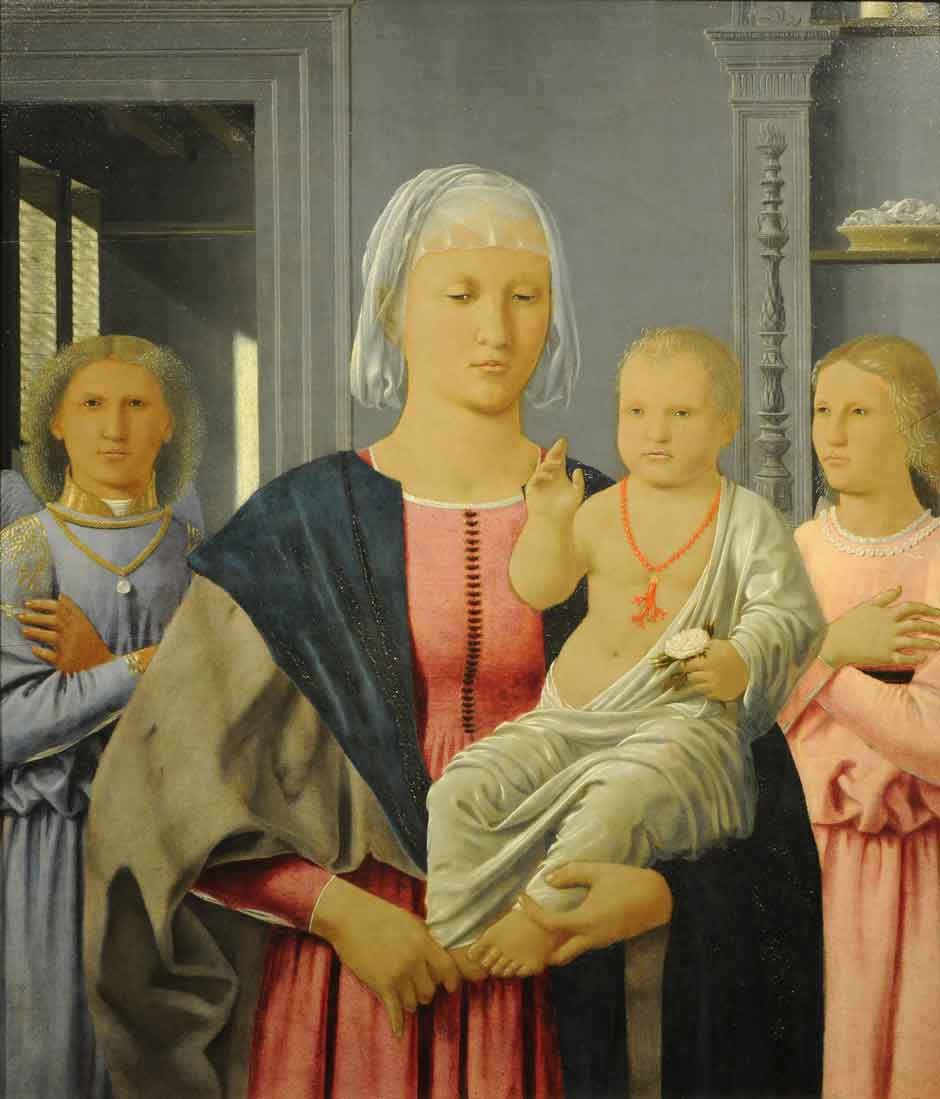 Piero della Francesca: Madonna and Child with Two Angels.jpg