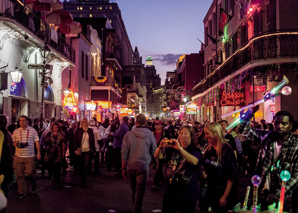 Saturday night on Bourbon Street, French Quarter; New Orleans; 2013.jpg