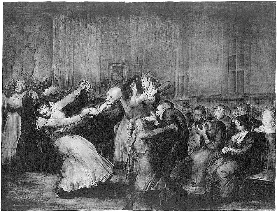‘Dance in a Madhouse’; lithograph by George Bellows, 1917