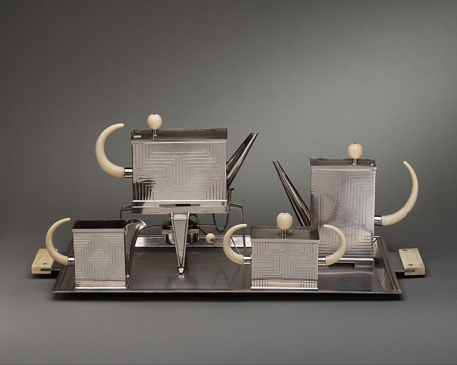 Tea service with tray designed by Peter Muller-Munk, 1931