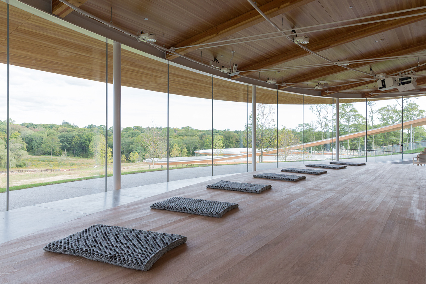 The River building, Sanctuary, with Olafur Eliasson’s Mats for multidimensional prayers, 2014