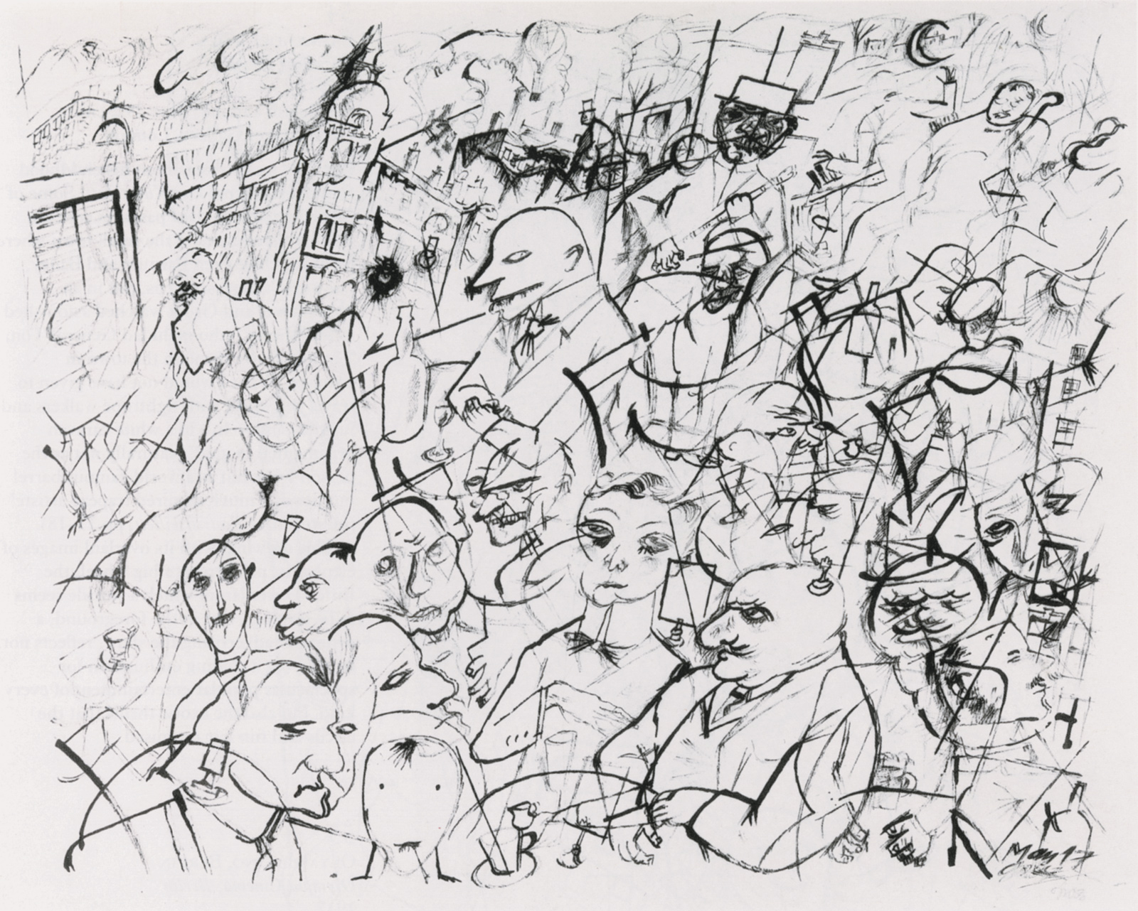 George Grosz: Streetcafé, 1917