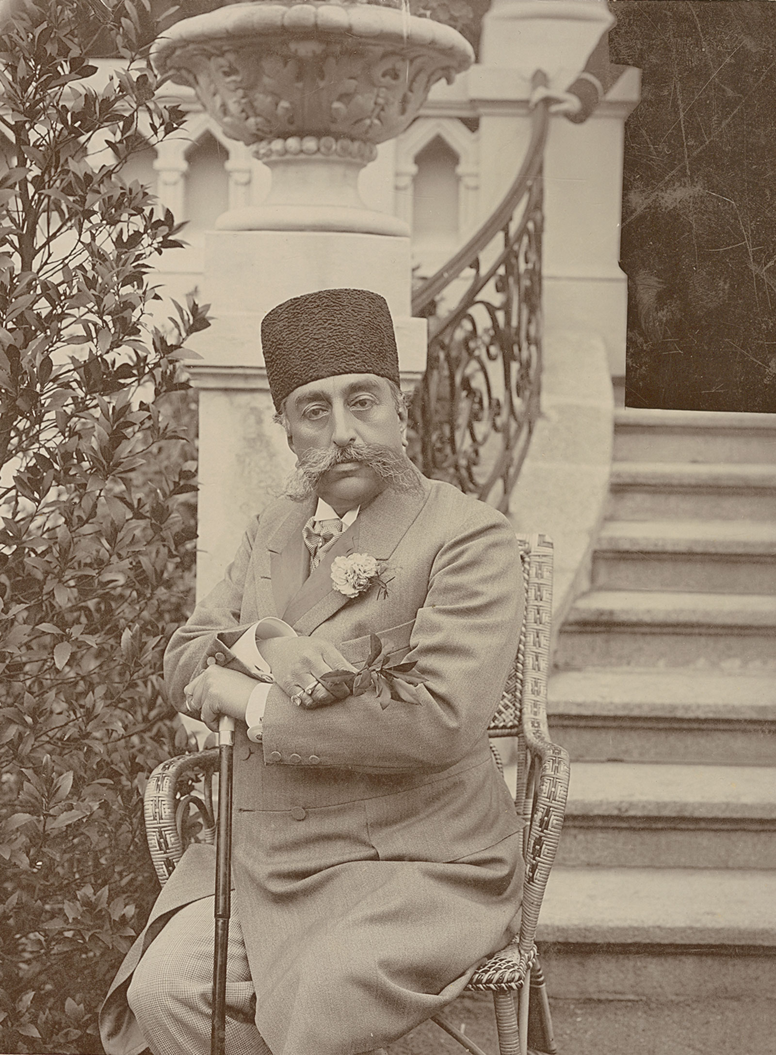 Mozaffar al-Din in Karlsbad, Austria, 1903 