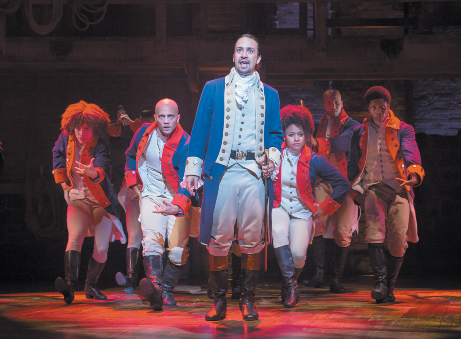 Lin-Manuel Miranda as Alexander Hamilton in the Broadway musical Hamilton