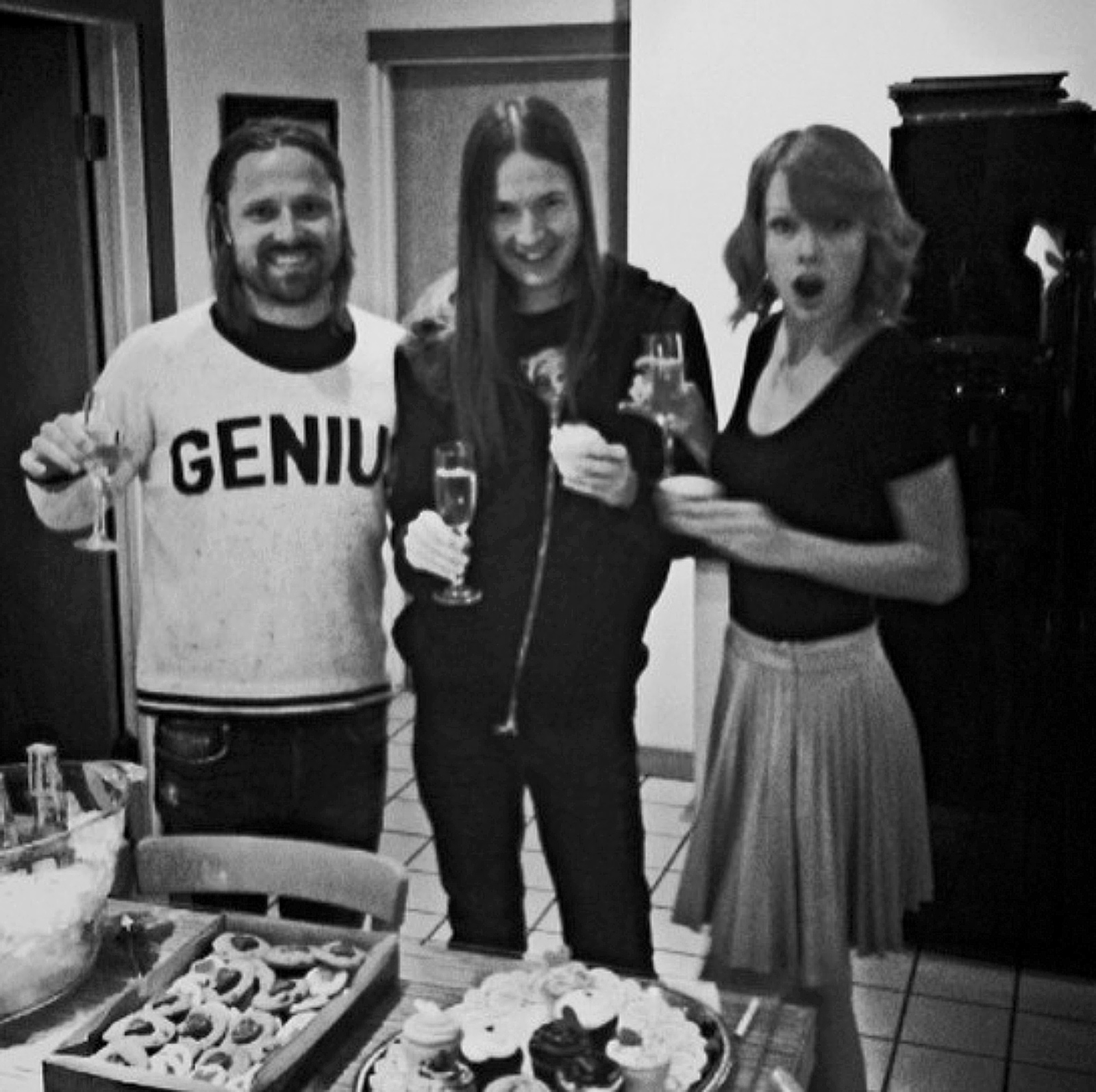 Music producers Max Martin and Shellback with Taylor Swift, who shared this photograph on Instagram in 2014 with the words, ‘It was studio Valentines Day with Max and Johan!’