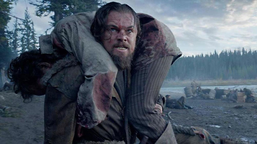 Leonardo DiCaprio as Hugh Glass in Alejandro González Iñárritu's The Revenant, 2015 