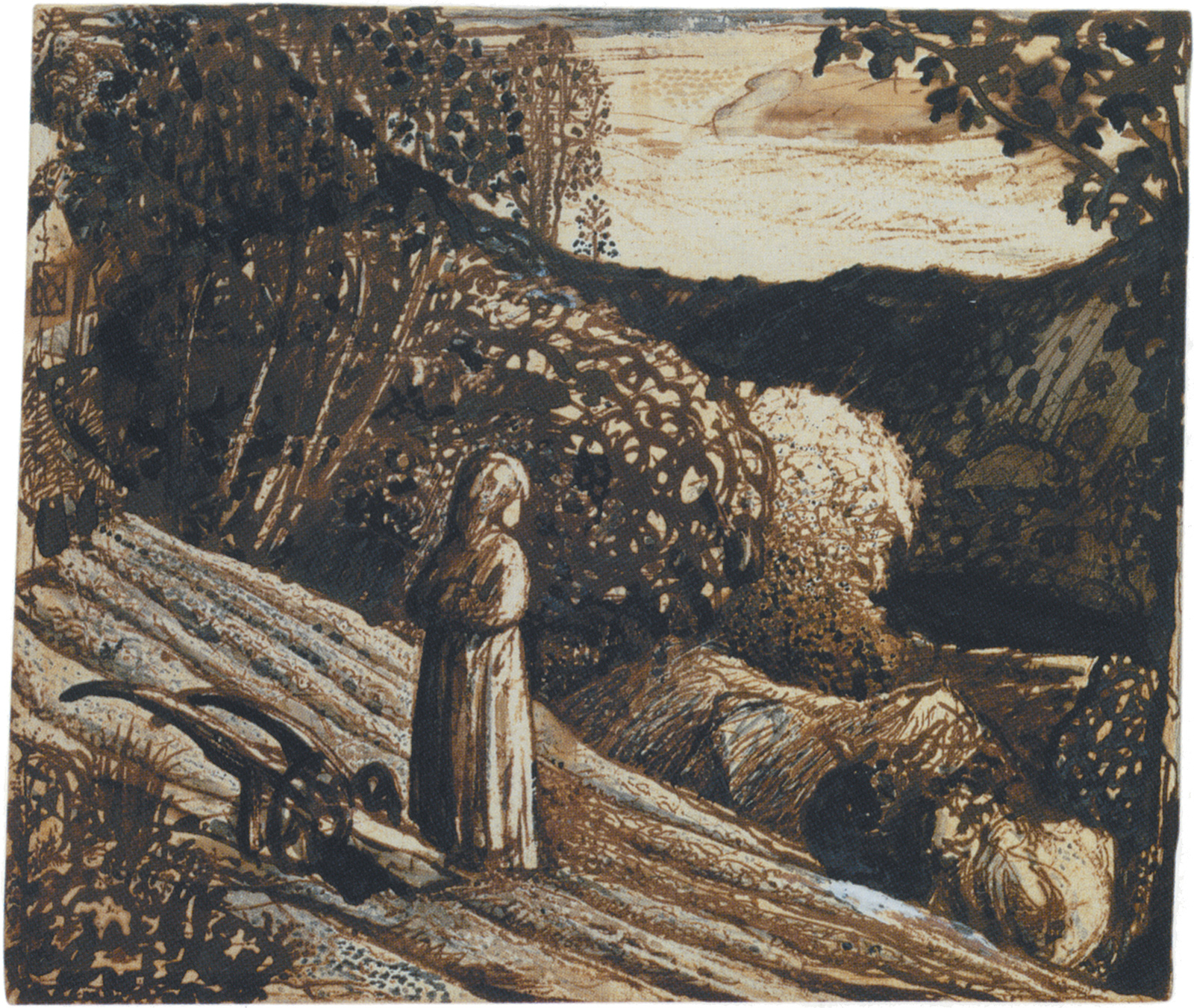 Samuel Palmer: Girl Standing, circa 1826; from William Vaughan’s book Samuel Palmer: Shadows on the Wall, just published by Yale University Press