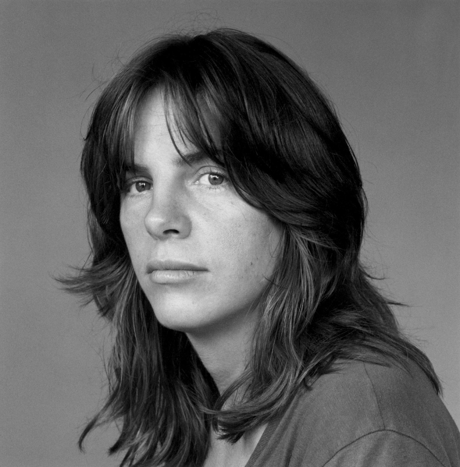 Eileen Myles, 1980; photograph by Robert Mapplethorpe, from the cover of Chelsea Girls