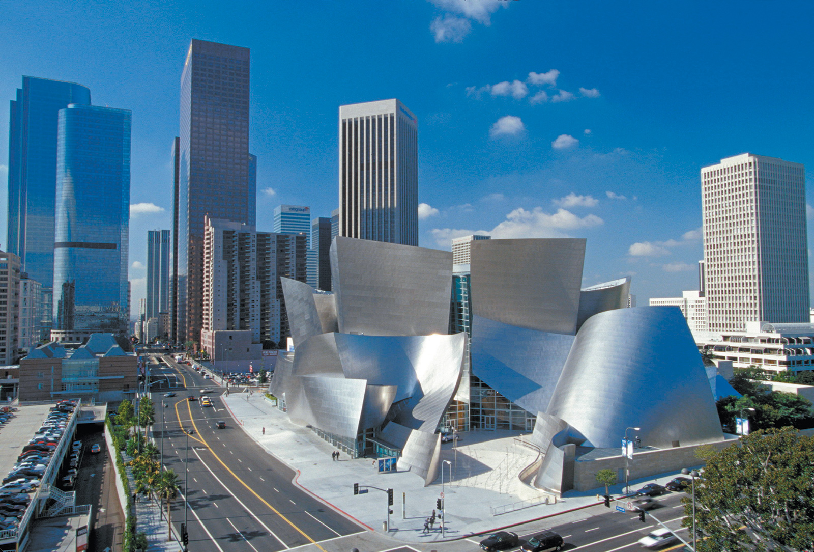 The Walt Disney Concert Hall in Los Angeles, designed by Frank Gehry