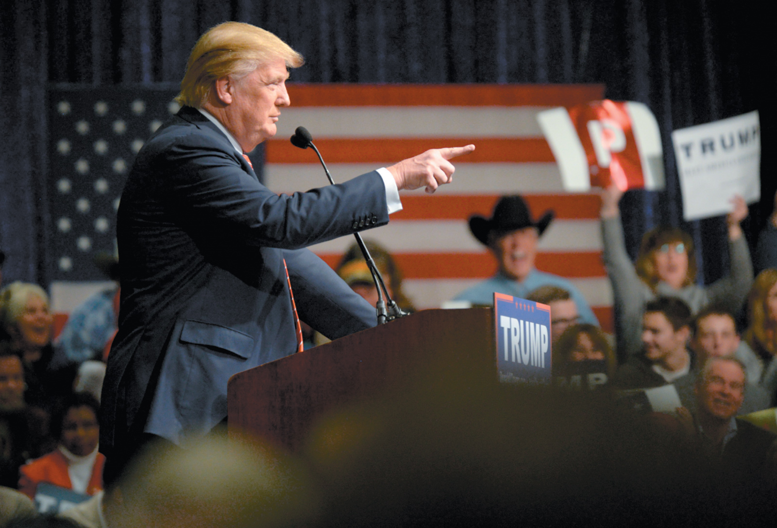 Donald Trump at a campaign rally in Reno, Nevada, January 2016