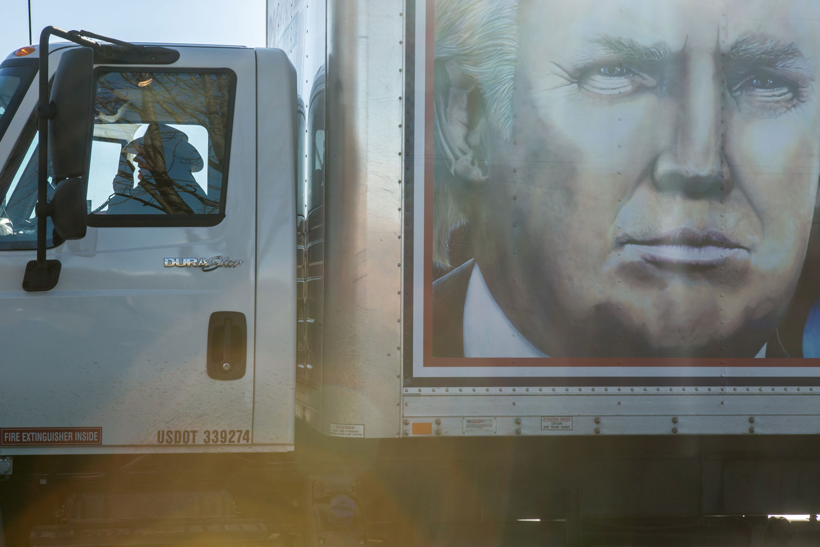 "Truckers for Trump" convoy, Des Moines, Iowa, January 28, 2016
