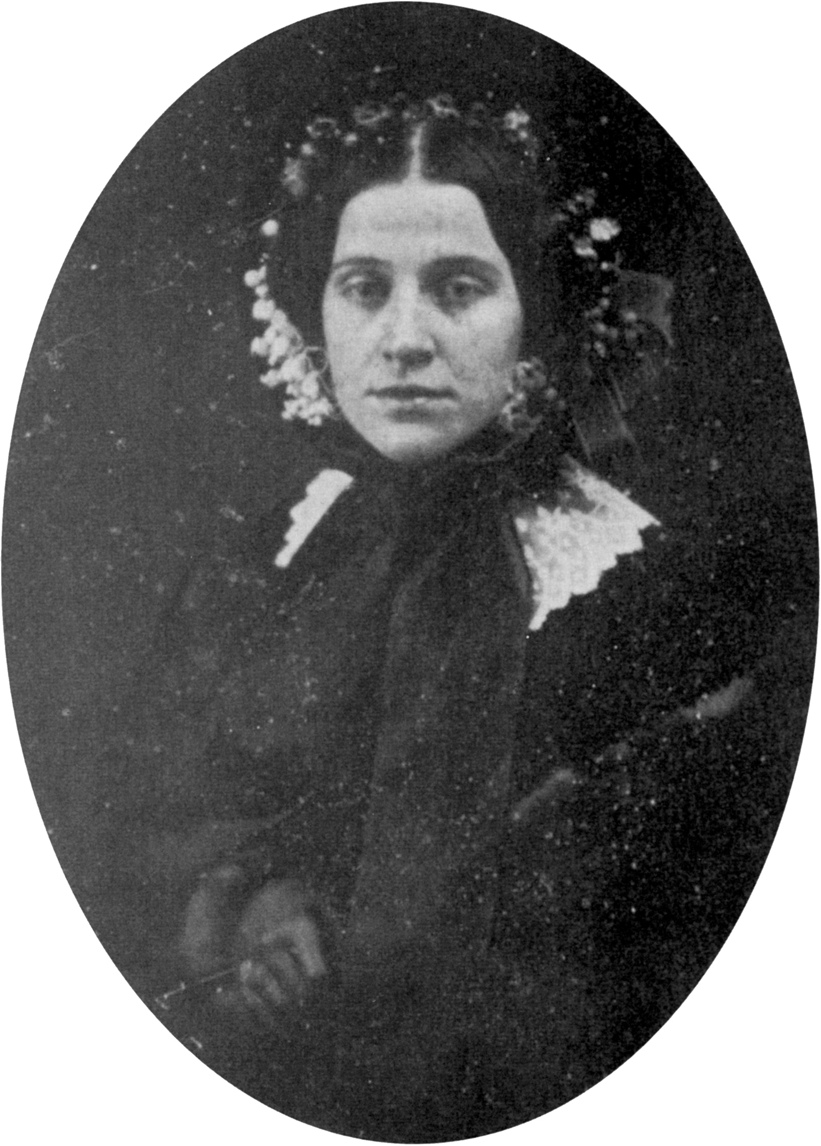 Susan Gilbert Dickinson on the day of her wedding to Emily Dickinson’s brother, Austin, July 1, 1856