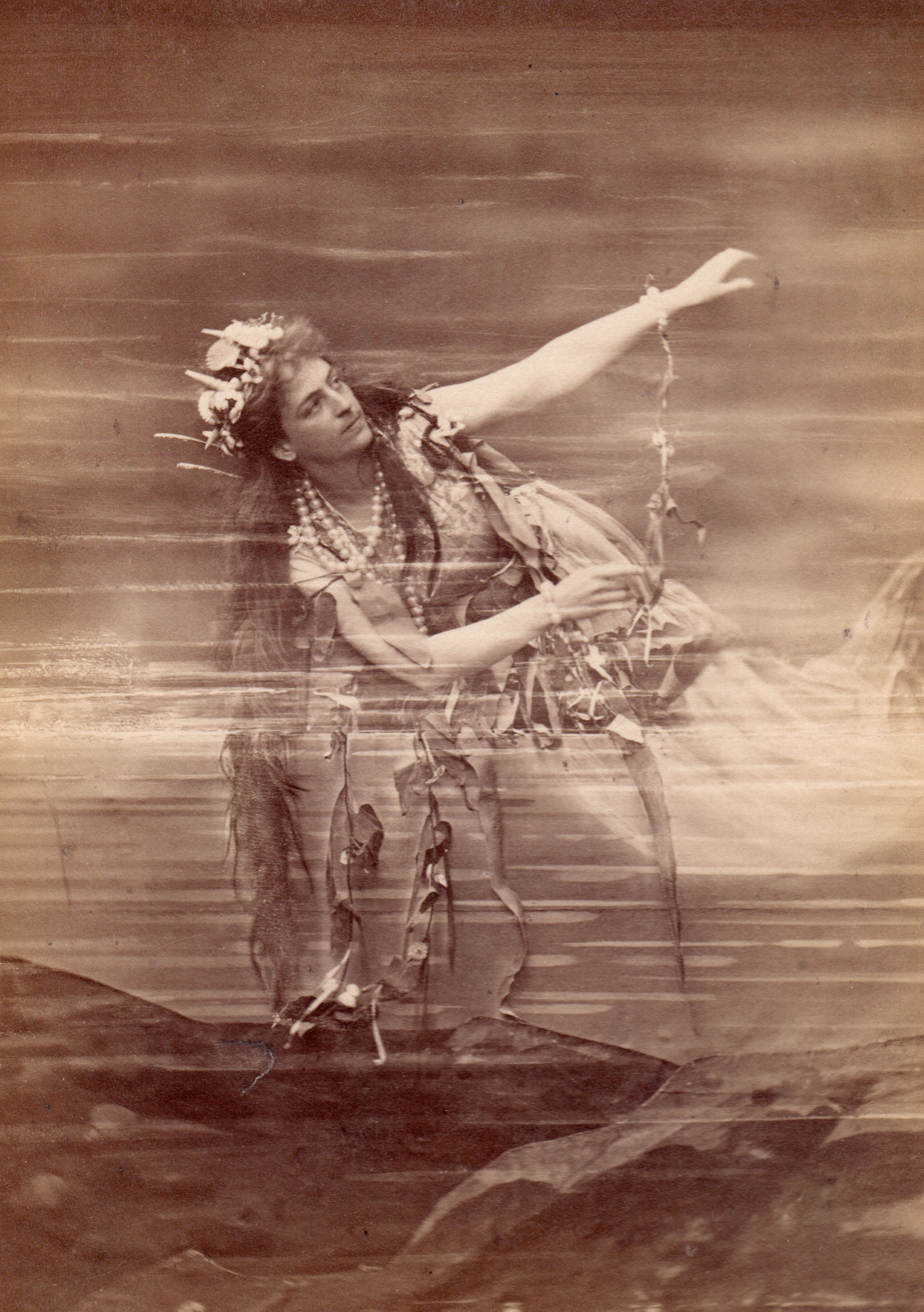 Lilli Lehmann as Woglinde in Das Rheingold, Bayreuth production, 1876