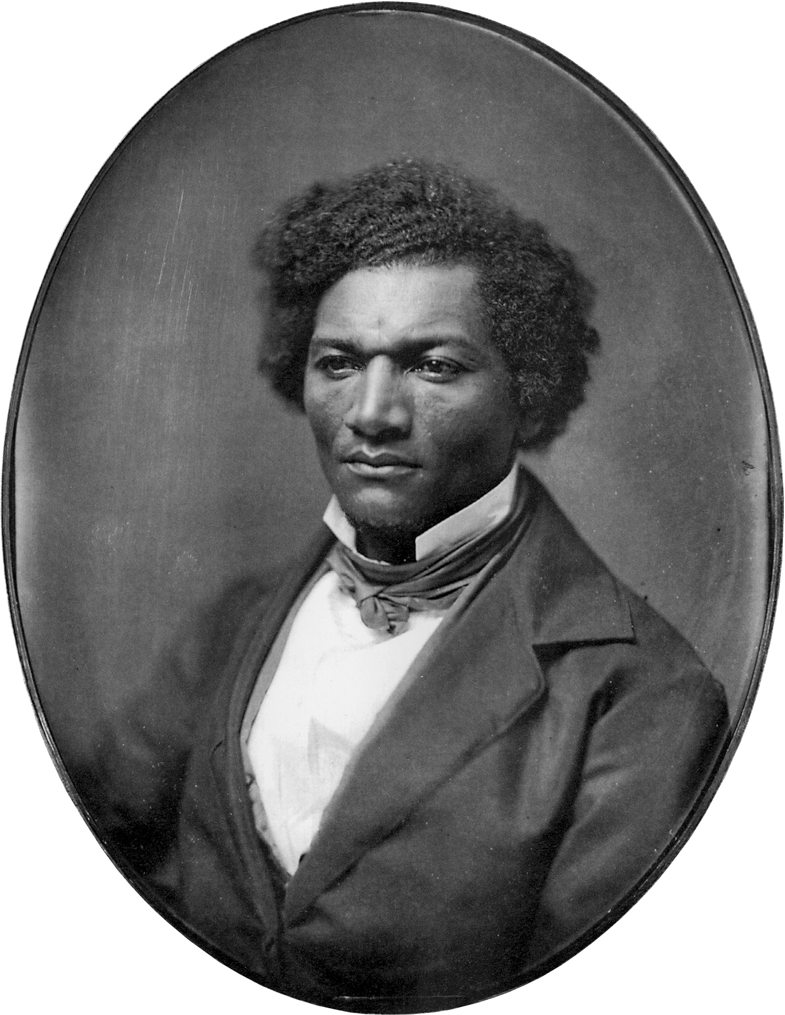 Frederick Douglass, Syracuse, New York, July–August 1843; whole-plate daguerreotype by an unknown photographer, from Picturing Frederick Douglass