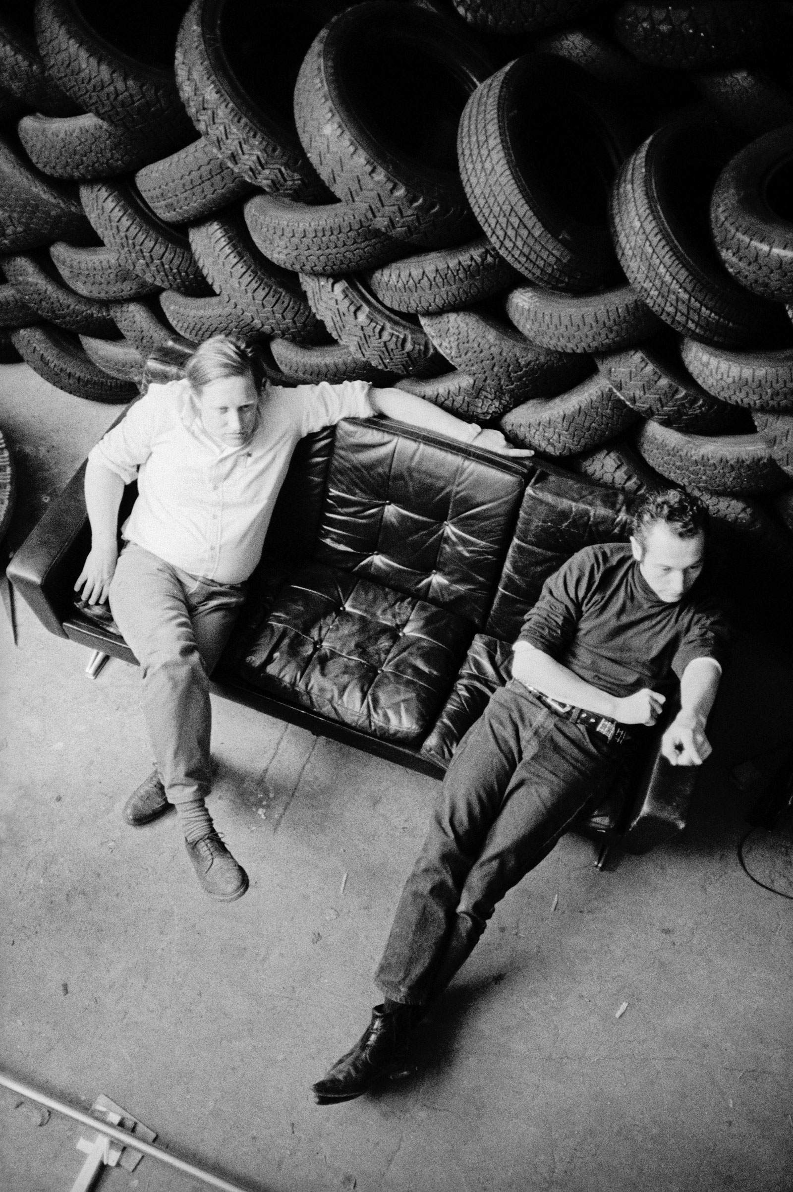 David Weiss and Peter Fischli in their Zürich studio, circa 1987