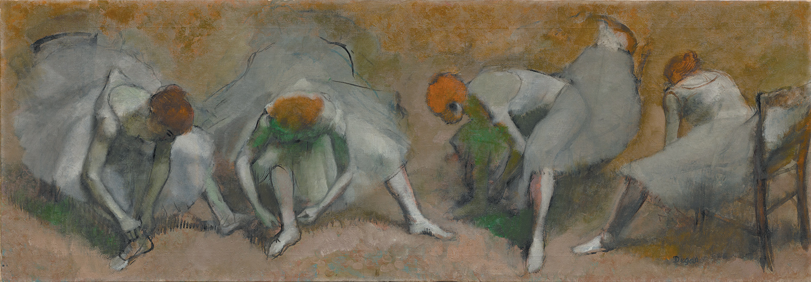 Edgar Degas: Frieze of Dancers, oil on canvas, circa 1895