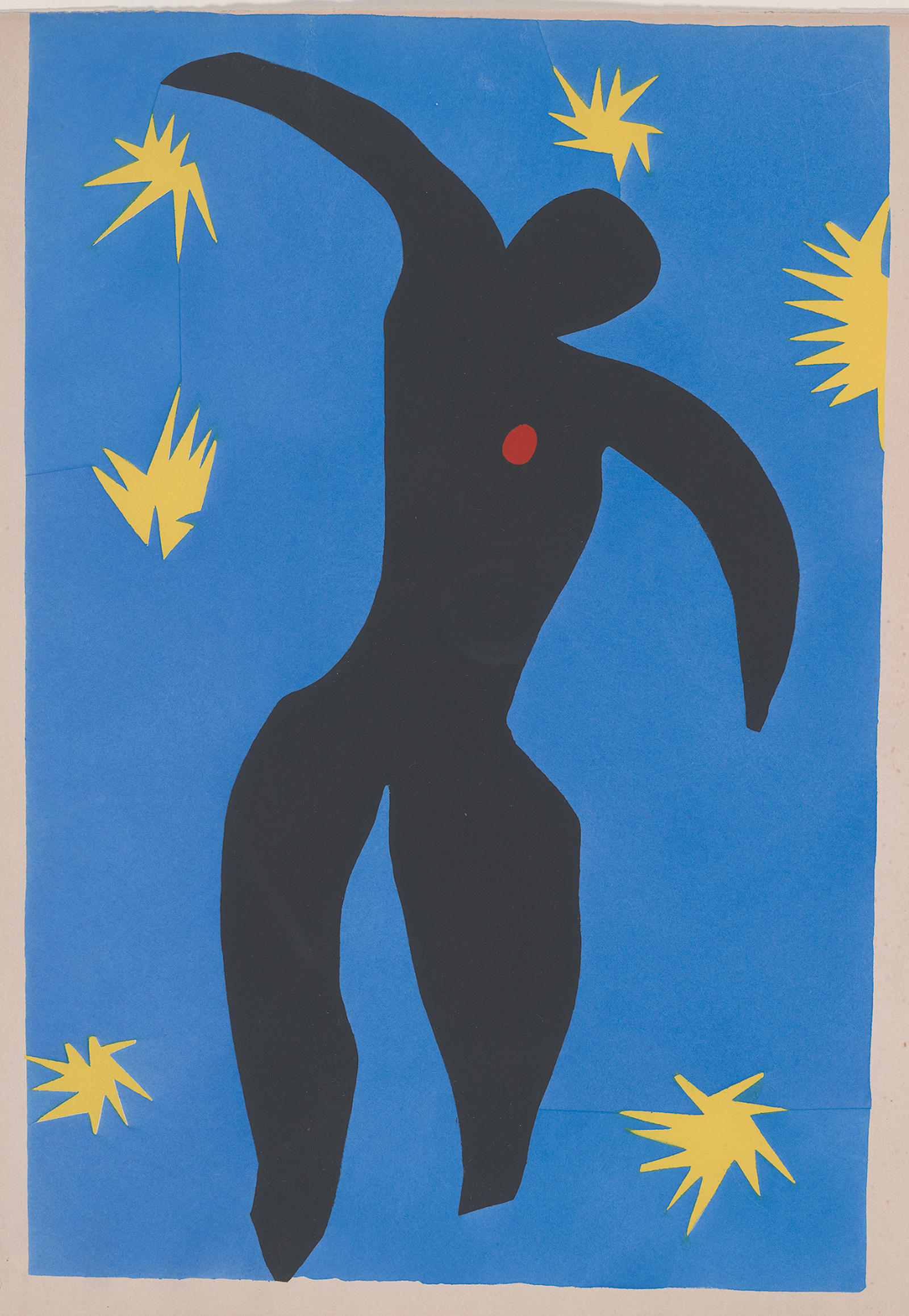 Henri Matisse: Icarus, plate VIII in his book Jazz, 1947; from the Morgan Library and Museum’s recent exhibition ‘Graphic Passion: Matisse and the Book Arts’