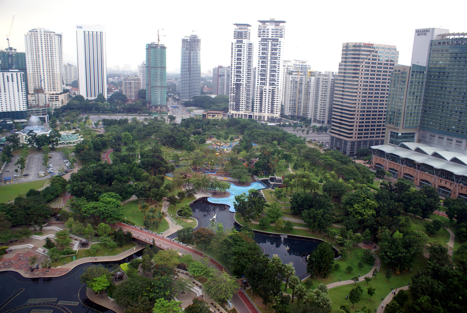 Kuala Lumpur City Centre Park (1998), based on a design by Burle Marx, Kuala Lumpur, Malaysia, May 19, 2008