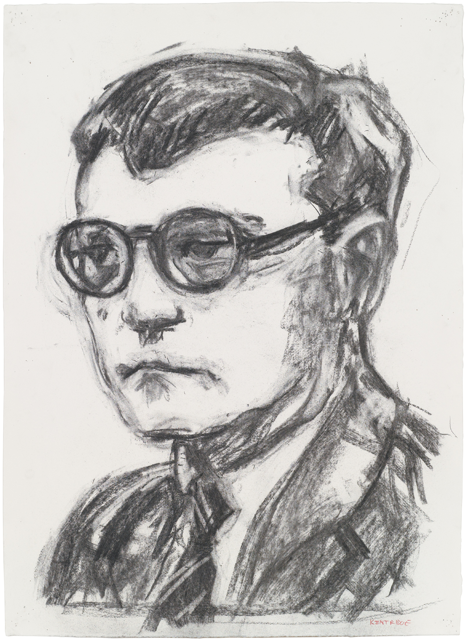 Dmitri Shostakovich; drawing by William Kentridge for his production of Shostakovich’s opera The Nose, 2009