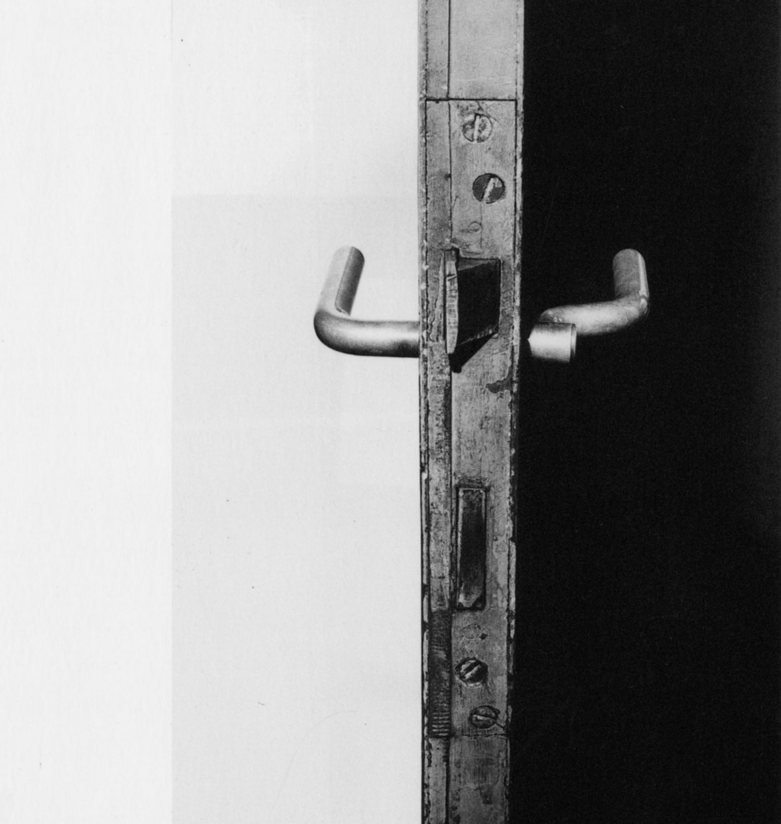 A door handle in the house Ludwig Wittgenstein designed with architect Paul Engelmann, 1972