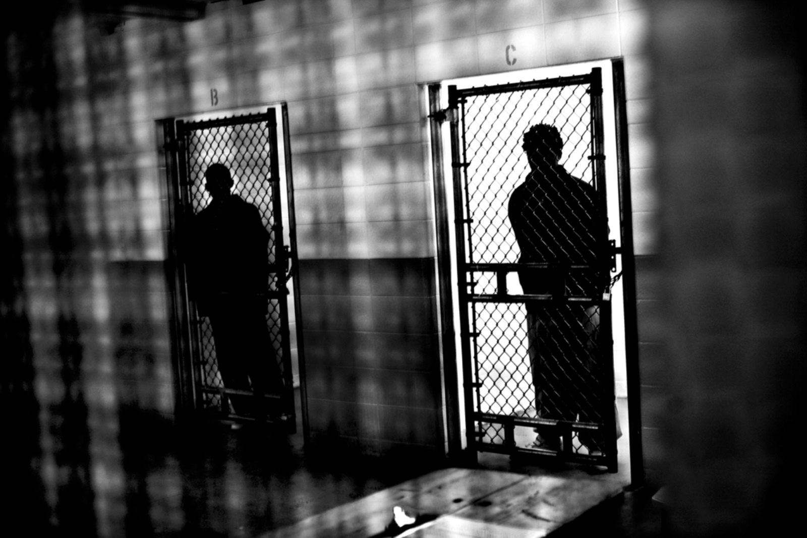 Teenagers held in confinement cells at a state juvenile detention center, St. Charles, Illinois, 2009