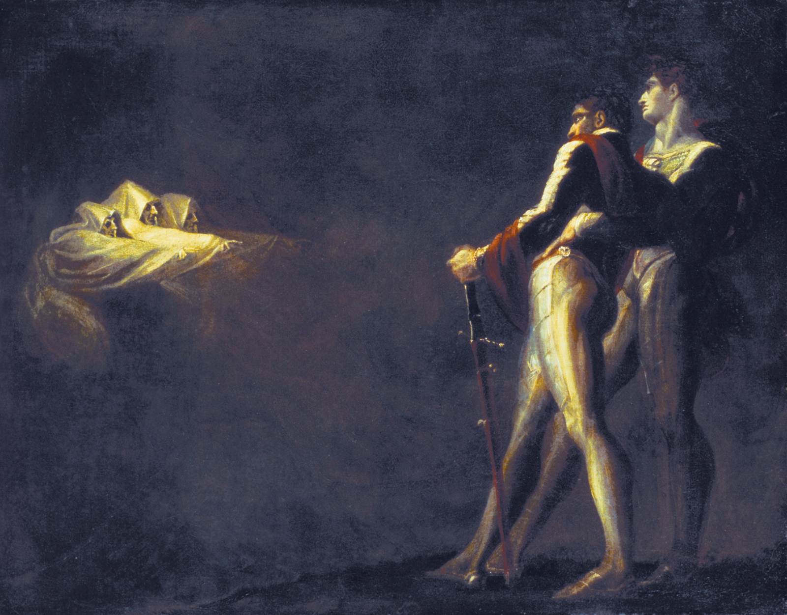 ‘The Three Witches Appearing to Macbeth and Banquo’; xpainting by Henry Fuseli, circa 1800–1810