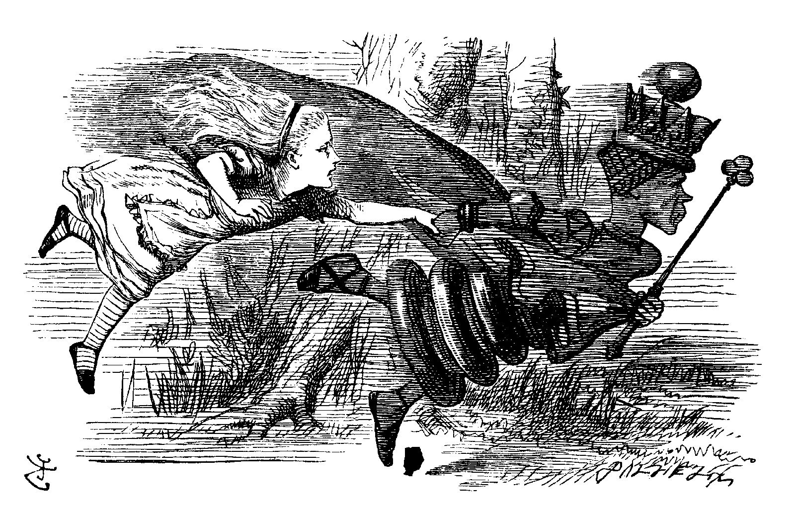 Alice and the Red Queen; illustration by John Tenniel from Lewis Carroll’s Through the Looking-Glass, 1872