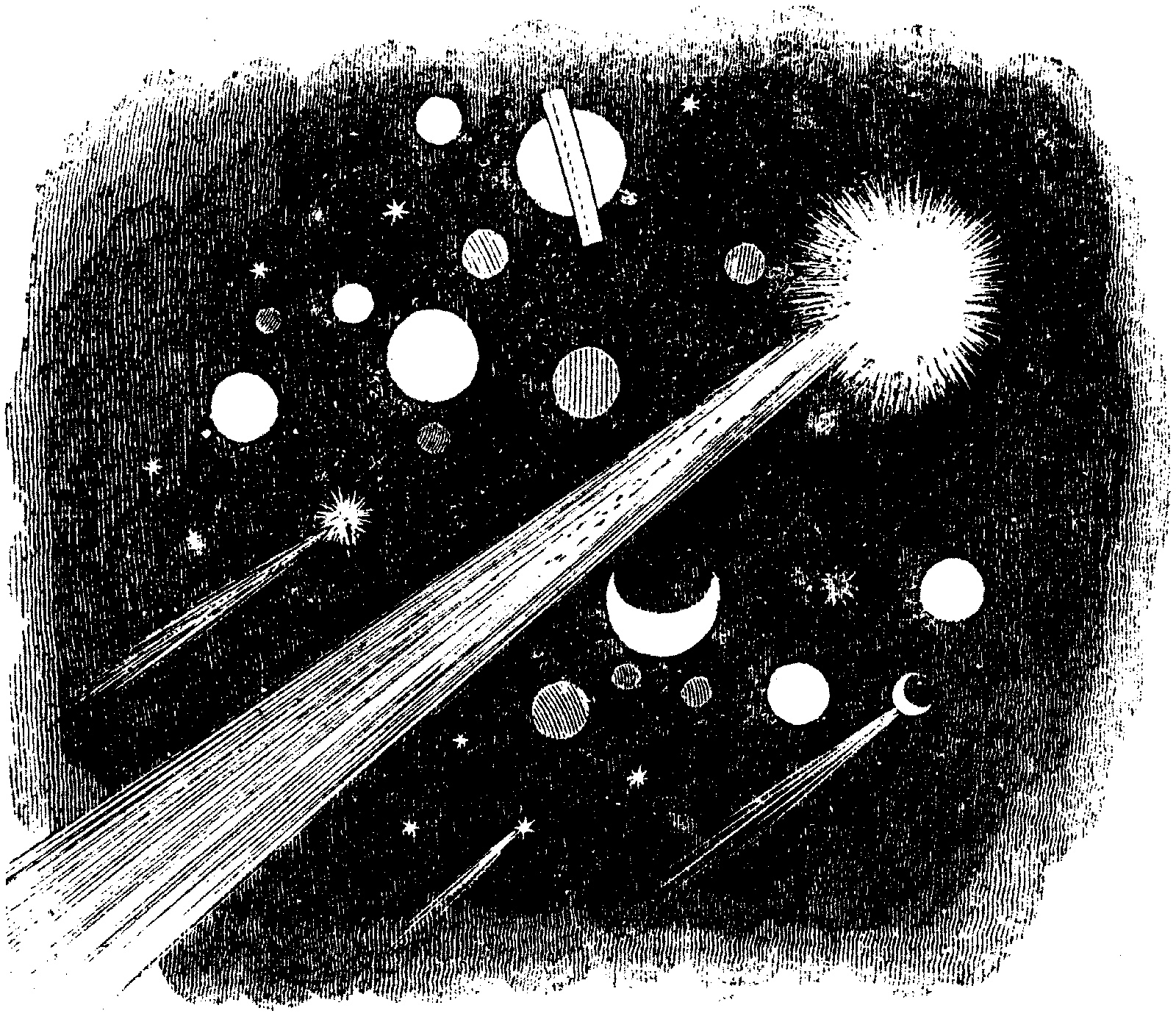 ‘The Planets’; nineteenth-century engraving by J.J. Grandville