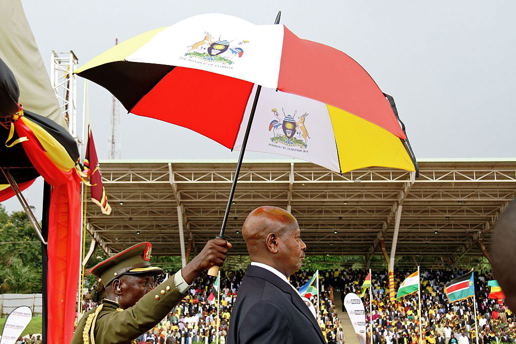 Ugandan President Yoweri Museveni at his swearing-in ceremony, Kampala, May 12, 2016