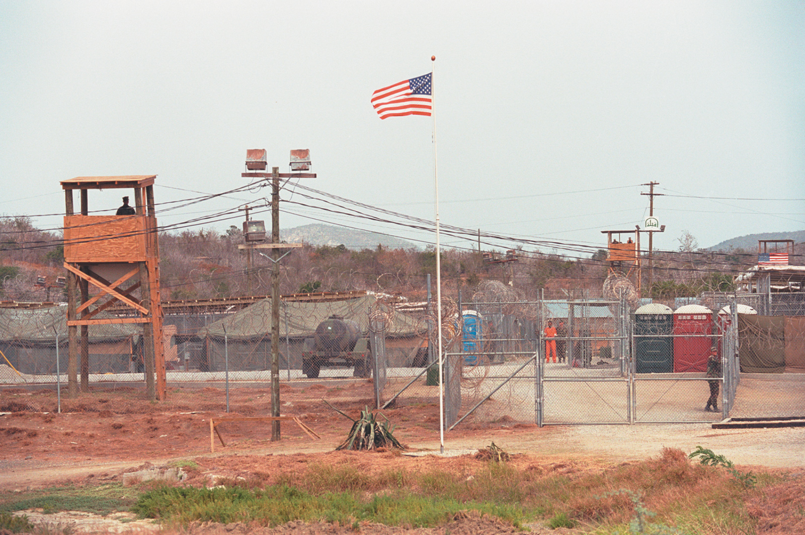 Camp X-Ray, where the US’s first prisoners from the war in Afghanistan were held, Guantánamo Bay, Cuba, 2002