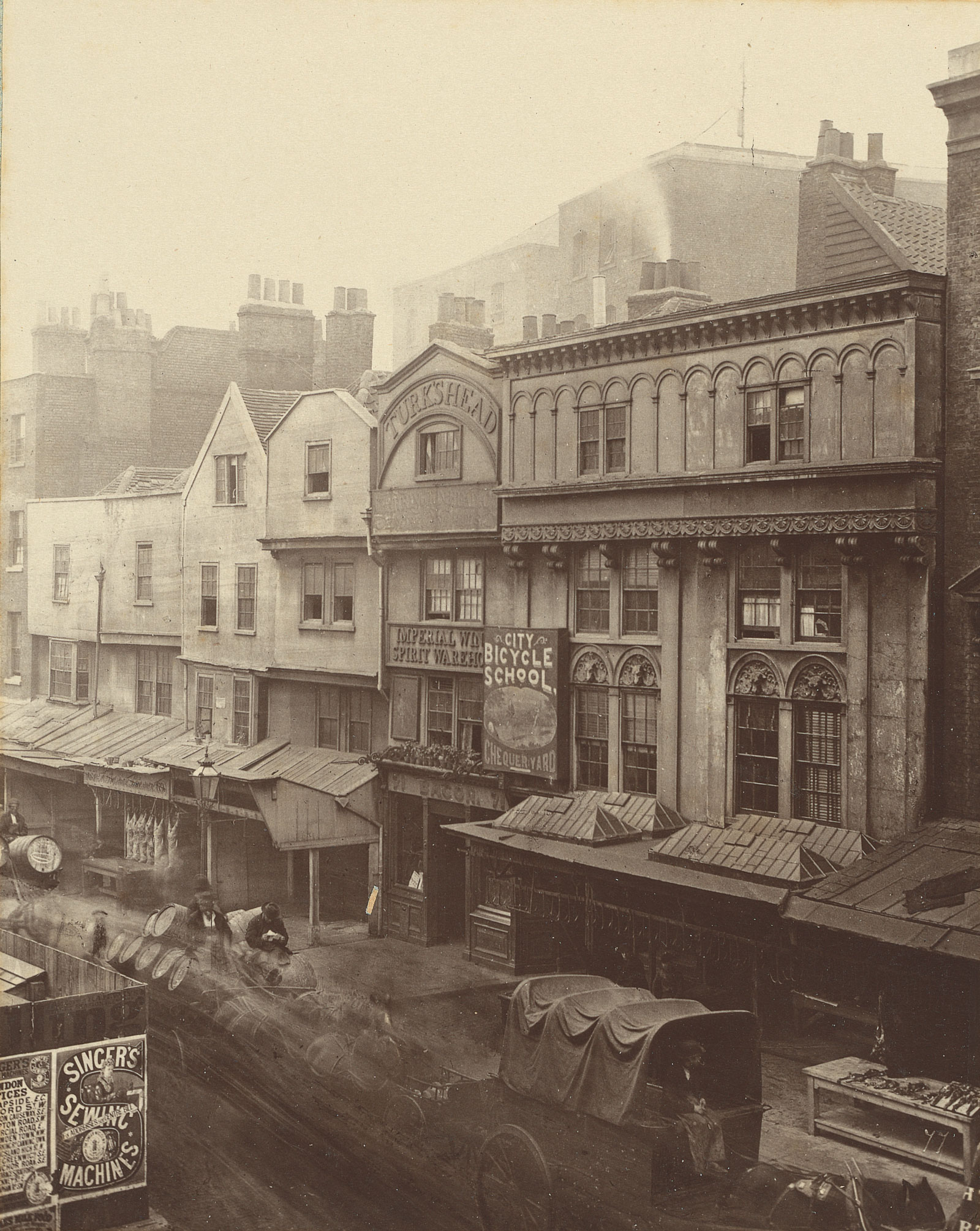 Henry and Thomas James Dixon, no. 77, “Old houses, Aldgate,” 1883