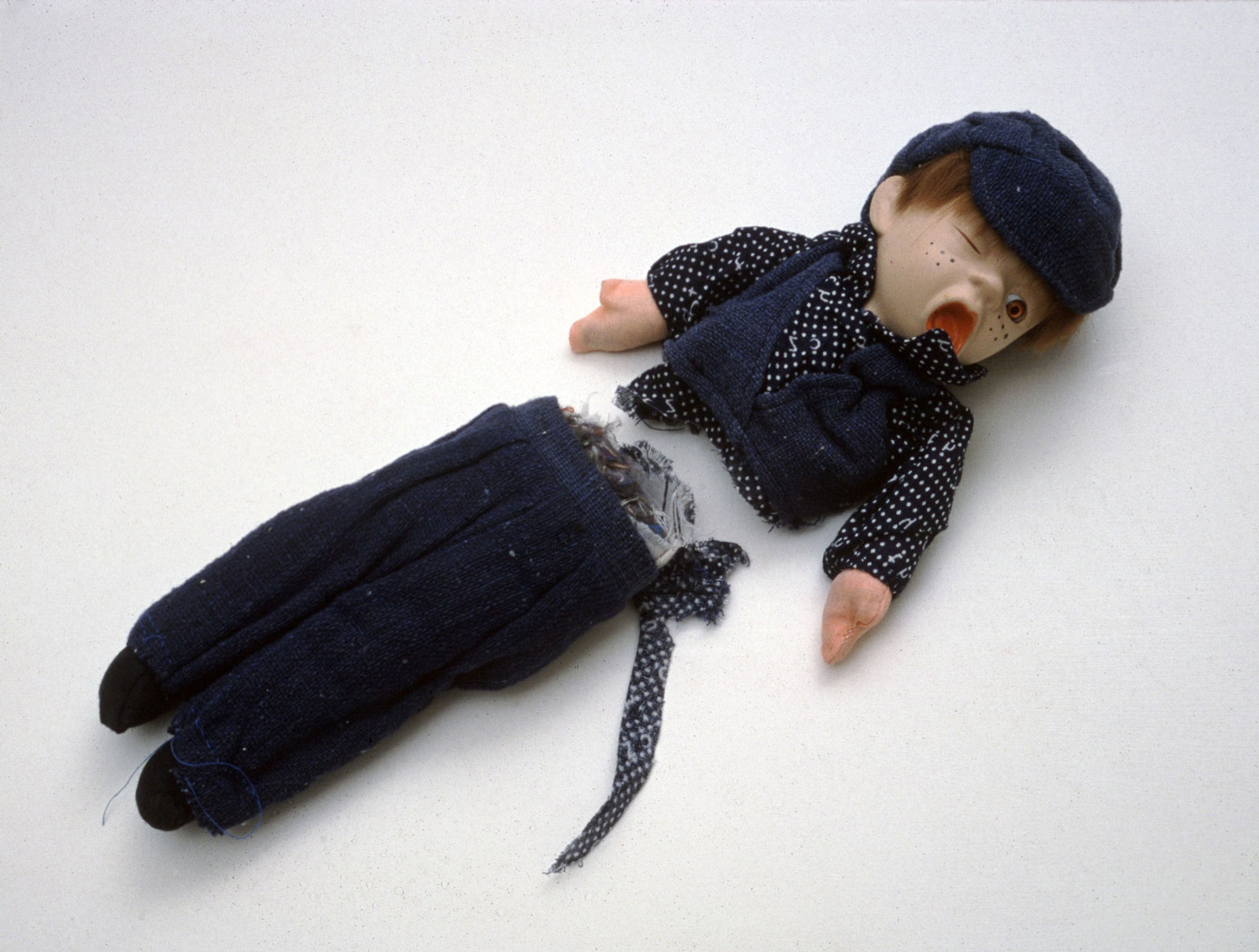 Cornelia Parker: <em>Shared Fate (Oliver)</em>, doll severed by the guillotine that was used on Marie Antoinette, 1998