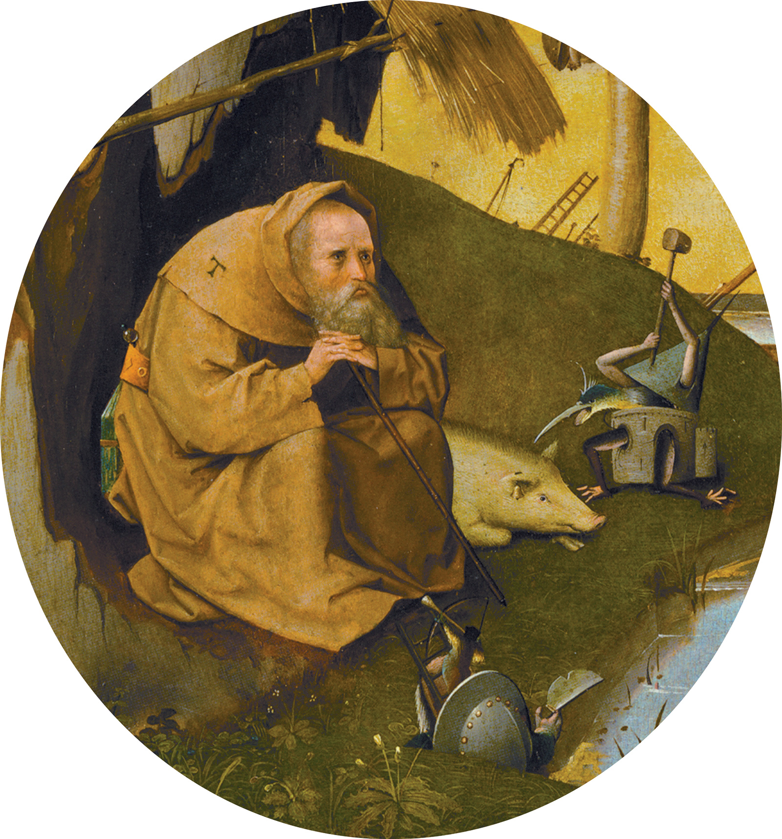 Detail of Hieronymus Bosch’s The Temptations of Saint Anthony, circa 1510–1515; from ‘Bosch: The Fifth Centenary Exhibition,’ on view at the Museo Nacional del Prado, Madrid, until September 11, 2016.