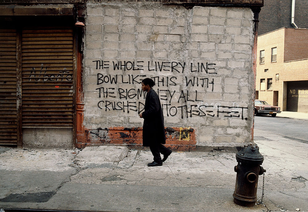 Basquiat on the set of Downtown 81, 1980–81