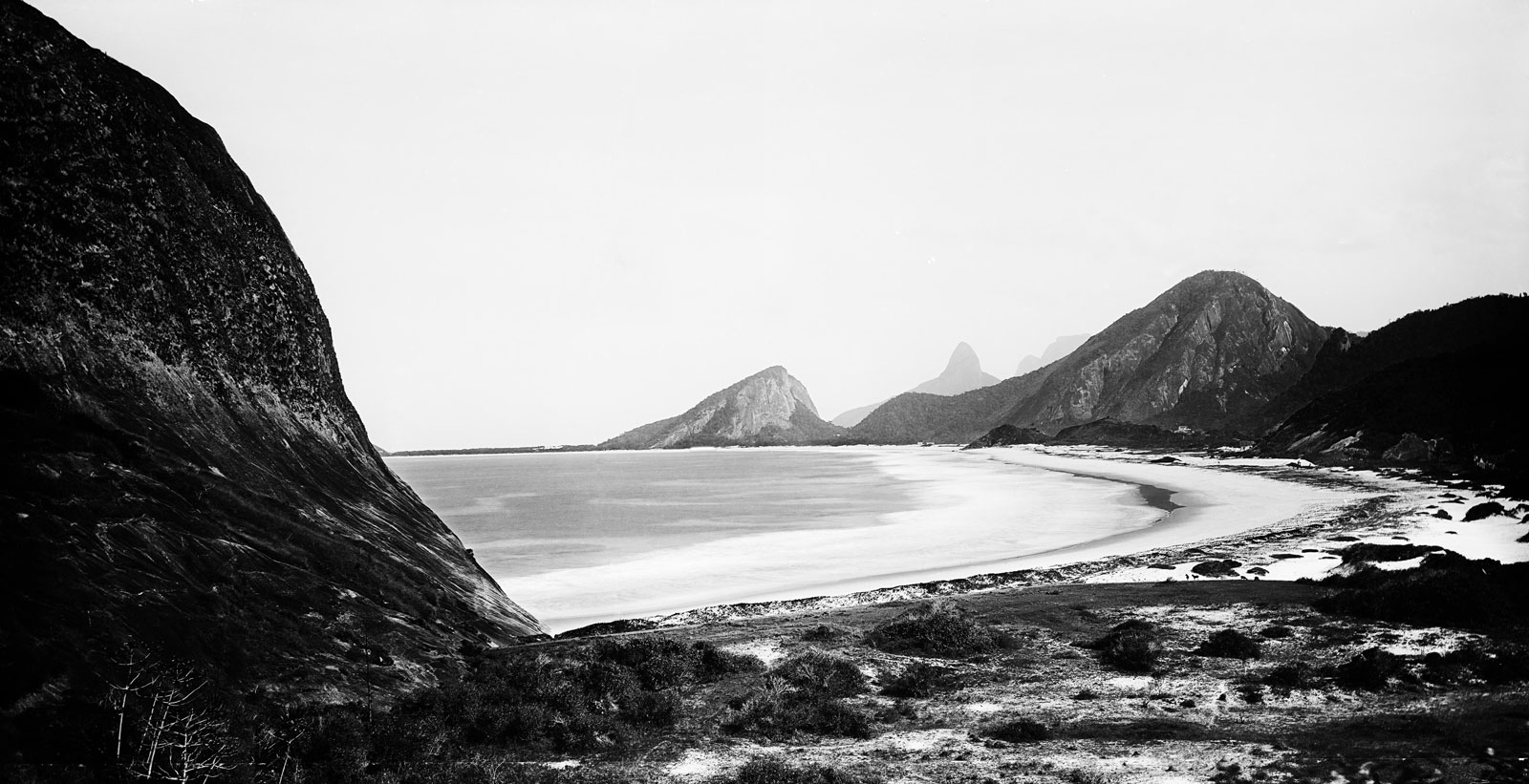 Copacabana Beach viewed from the foot of Leme Hill, circa 1890