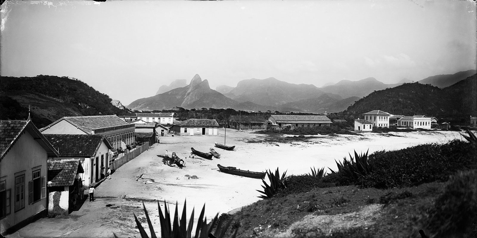 Copacabana, with Dois Irmãos Hill in the background, circa 1865