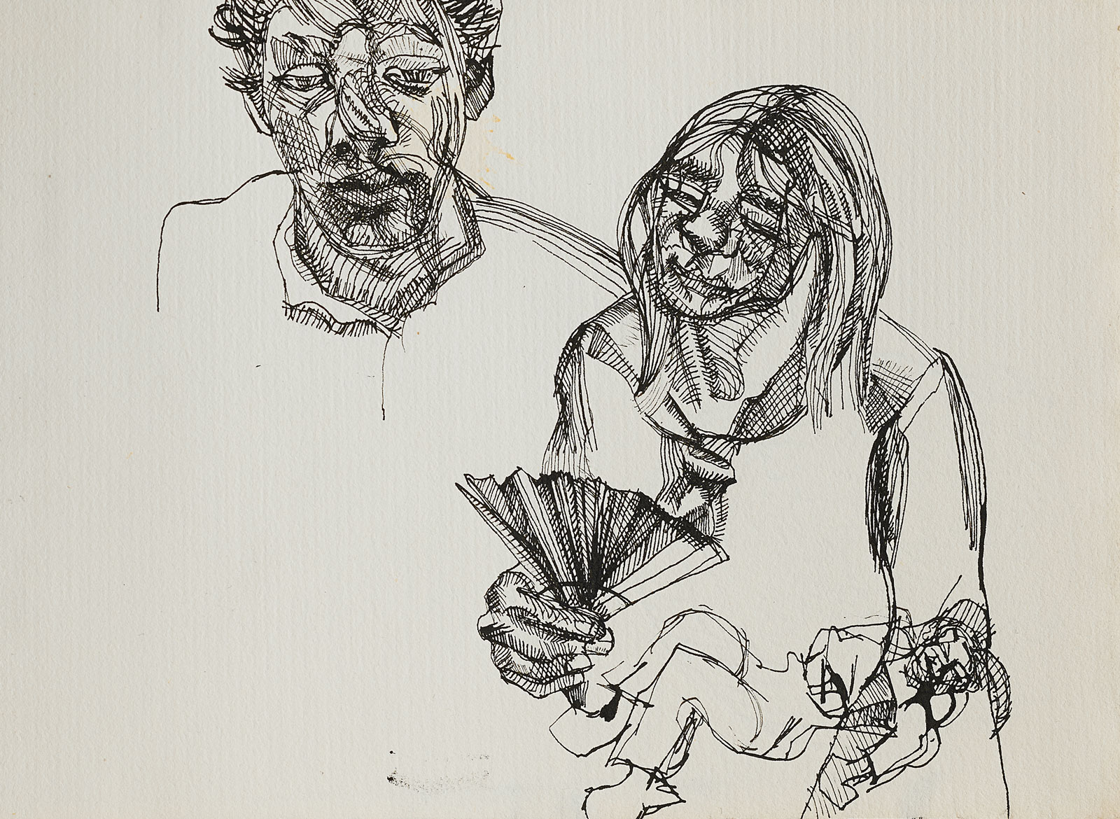 Lucian Freud: Sketch for Large Interior, WII (after Watteau), 1981-1983