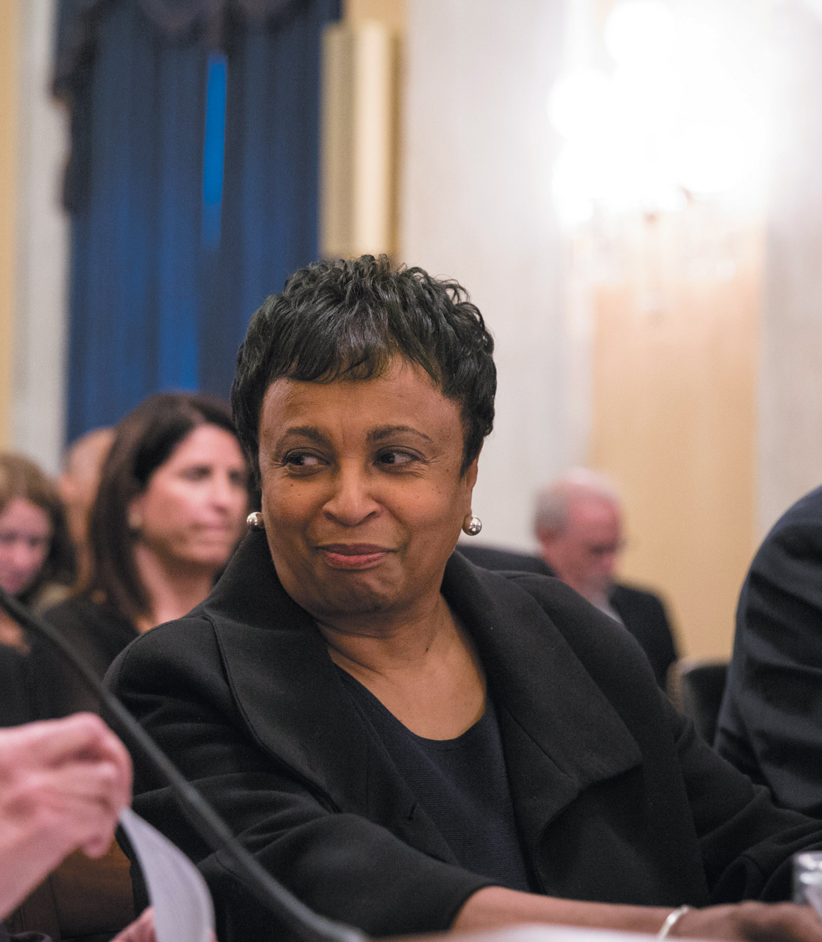 Carla Hayden, the new head of the Library of Congress, at a confirmation hearing on Capitol Hill, April 2016