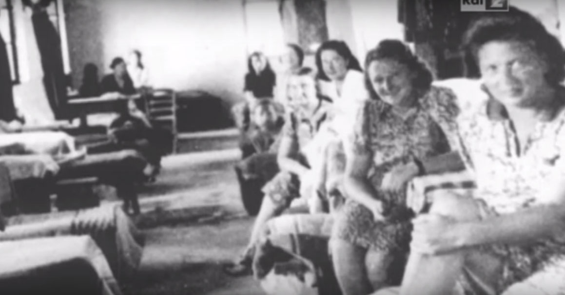Female internees in the Ferramonti camp circa 1943