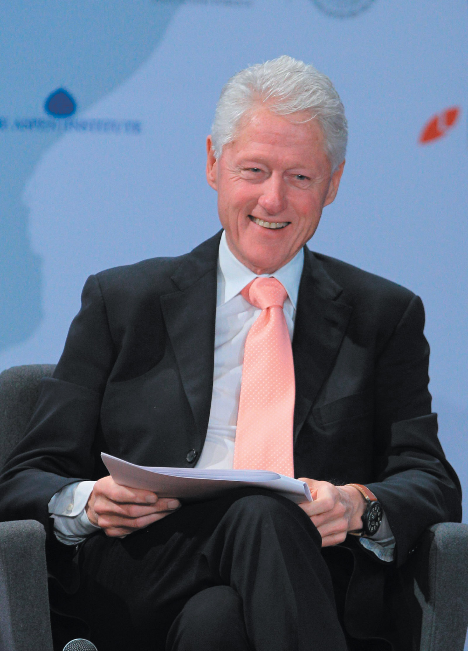 Bill Clinton at a summit on youth and productivity organized by the for-profit Laureate International Universities, Mexico City, February 2015