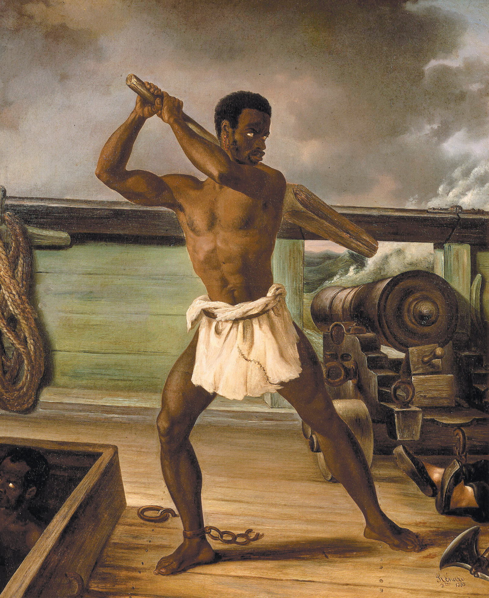 Edouard Antoine Renard: Rebellion of a Slave on a Slave Ship, 1833