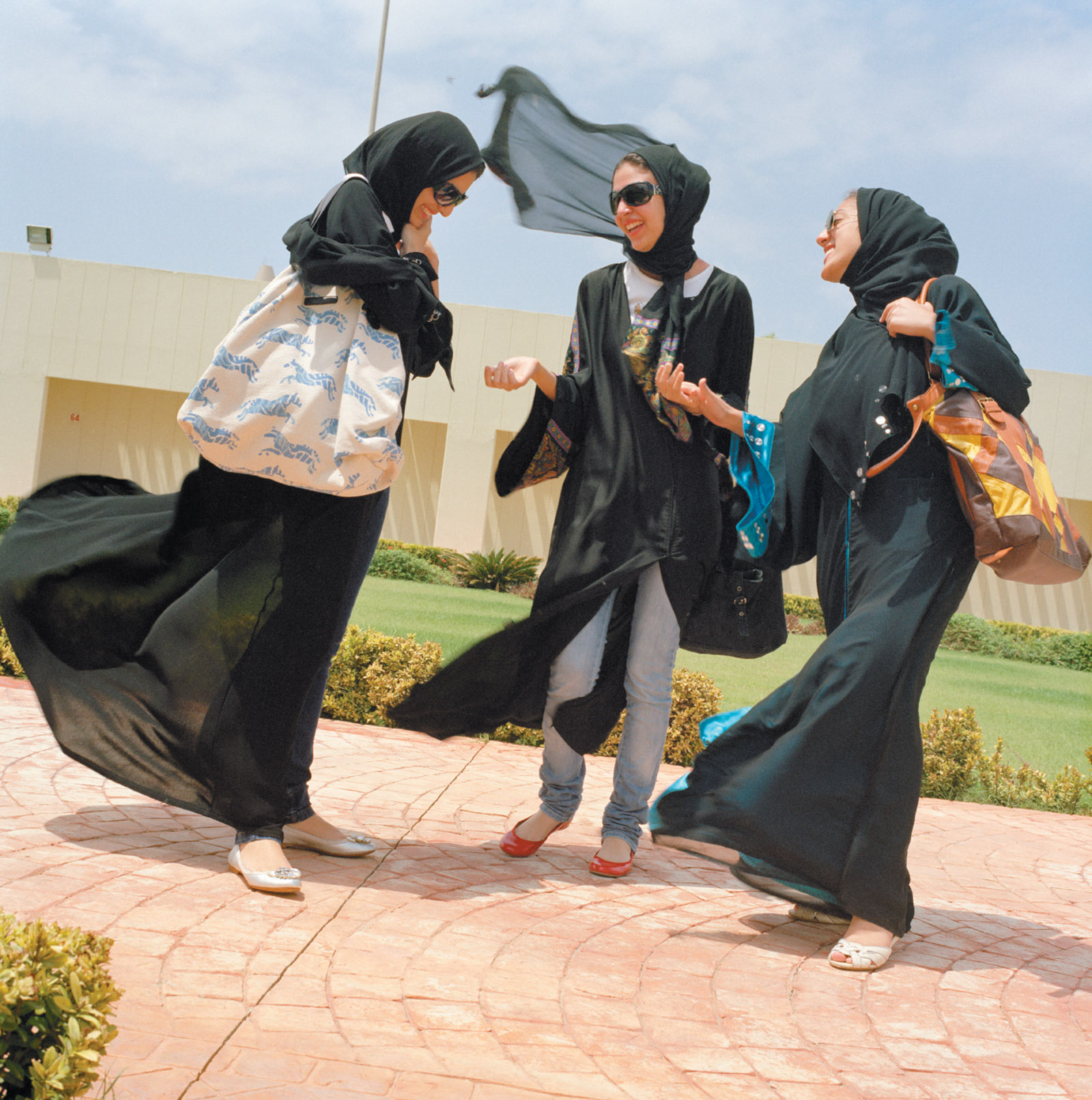 Students at Effat Women’s University, Jeddah, Saudi Arabia, 2009; photograph by Olivia Arthur from her 2012 book, Jeddah Diary