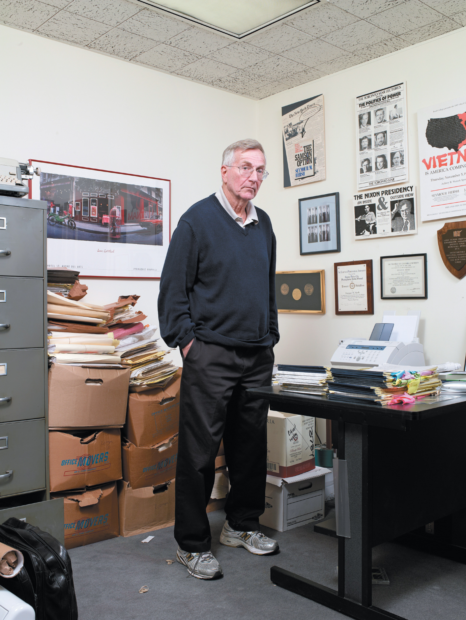 Seymour Hersh in his office, Washington, D.C., 2009