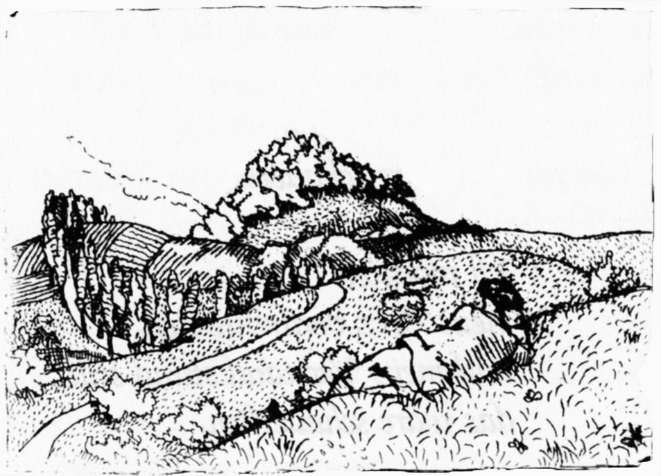 Drawing by Karl Walser from Robert Walser Gedichte, 1908-1909