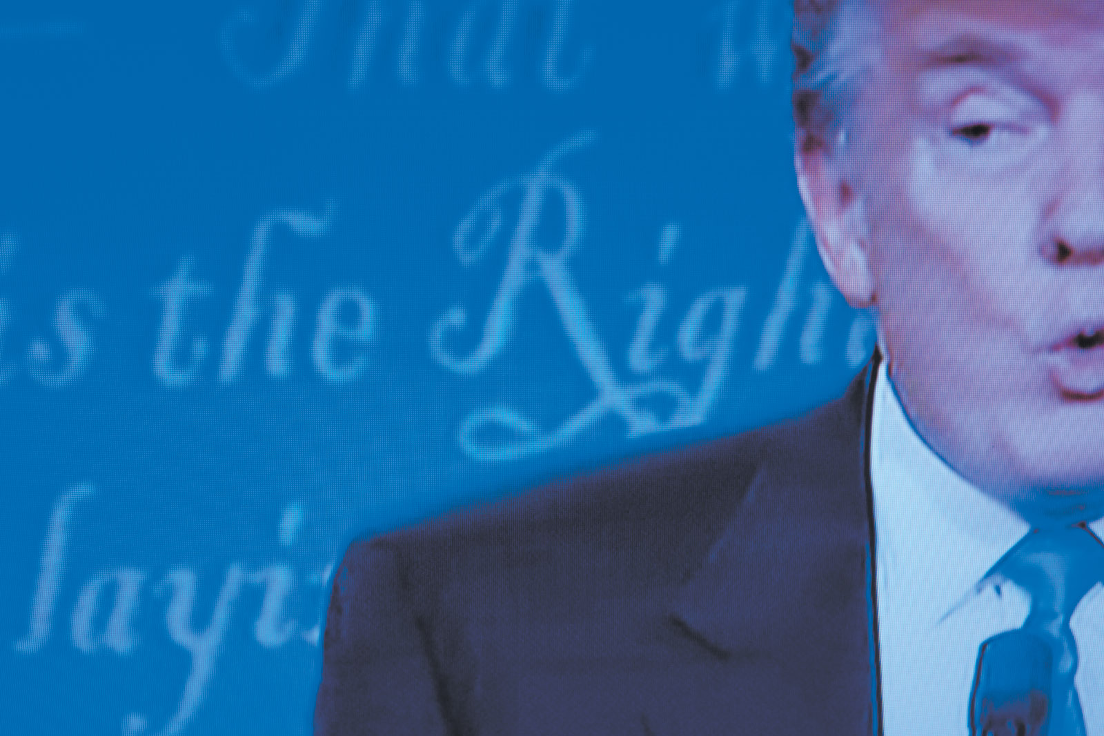 Donald Trump at the first presidential debate, Hofstra University, Hempstead, New York, September 26, 2016