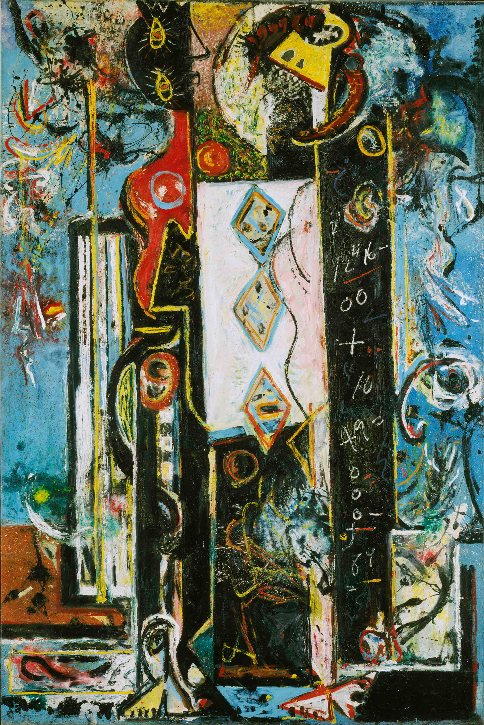 Jackson Pollock: Male and Female, 1942-43; click image to enlarge
