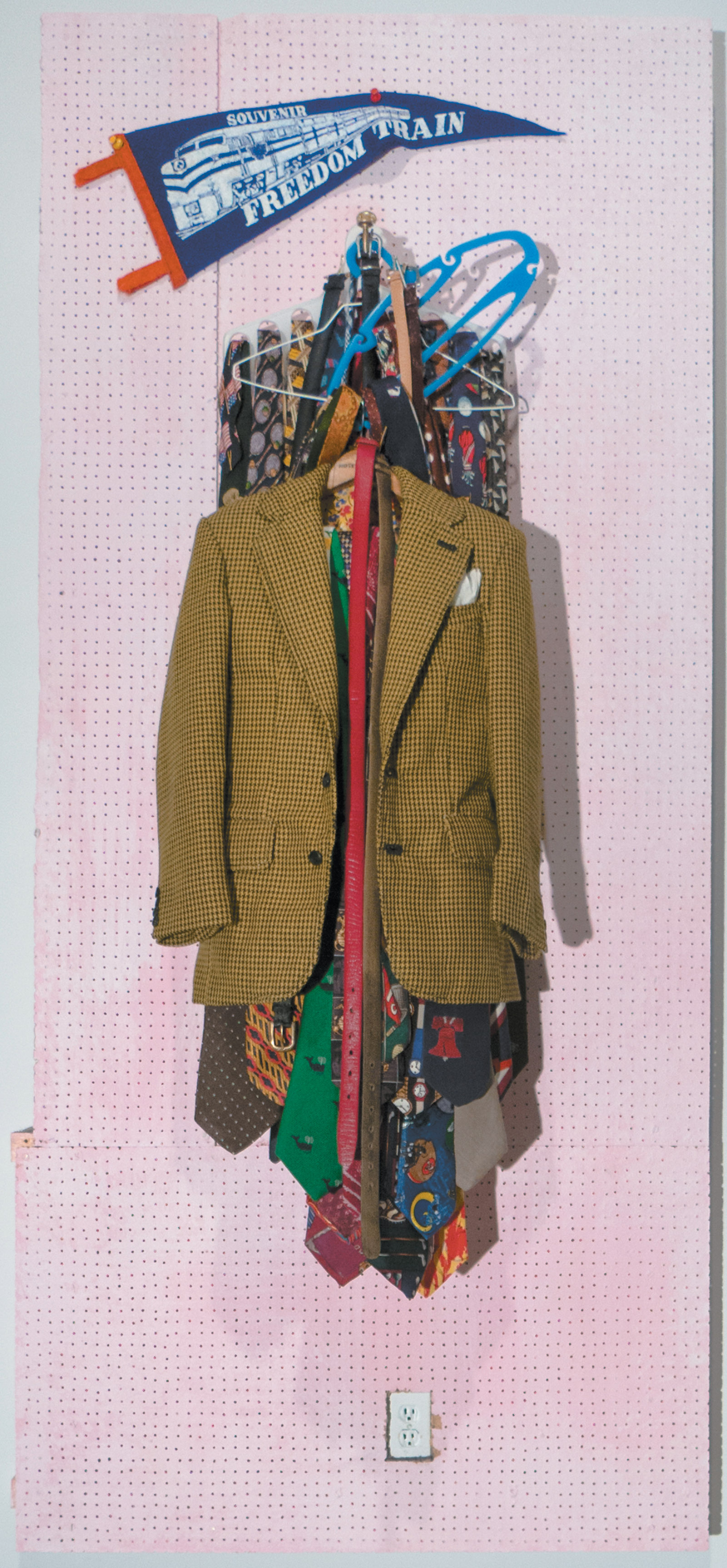 Charles LeDray: Freedom Train, 39 3/4 x 18 x 6 1/2 inches, 2013–2015. The jacket is about twenty inches high.