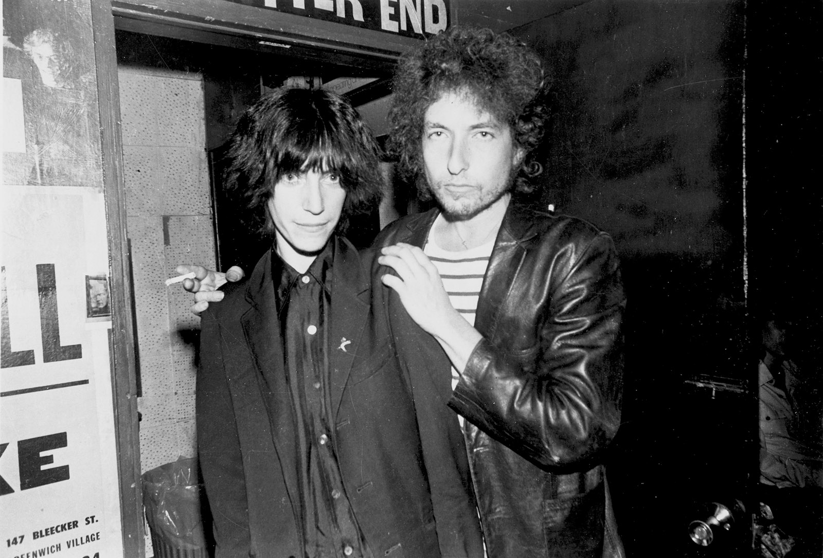 Patti Smith and Bob Dylan at the Bitter End on the night they first met, New York City, June 1975